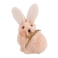 Hase Schleife, sitzend/peach, 8 cm