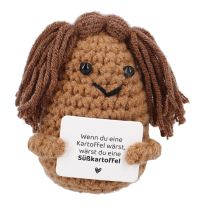 Häkelfigur Gemüse/Spruch, Kartoffel