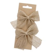 2er Set Jute-Schleife, natur, 7.5 x 8 cm