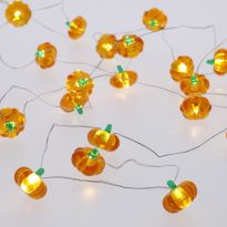 Lichterkette Kürbis, orange, 20er