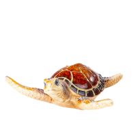 Figur See, Schildkröte, braun, 10 cm