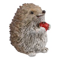 Igel Mini mit Apfel, mittig, 4 x 3.5 x 4.5 cm