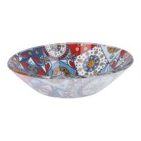 Schale Orient, Kacheln/türkis/rot, 10 cm