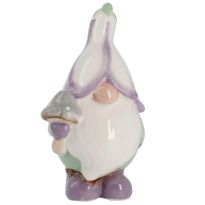 Wichtel mit Blütenmütze, lila, 14 cm