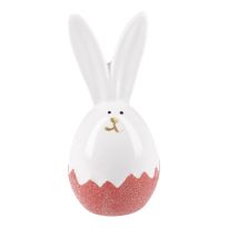 Hasen-Ei Struktur, rot, 9 cm