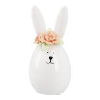 Ei-Hase Blumen, orange, 12 cm
