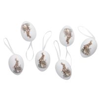 6er Set Deko-Eier Edel, Hase
