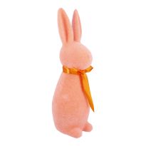 Hase Flock mit Schleife, peach, 40 cm