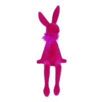 Kantenhocker Flock-Hase, fuchsia, 29 cm