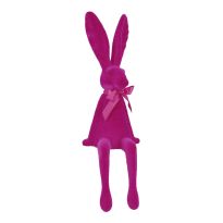 Kantenhocker Flock-Hase, fuchsia, 63 cm