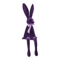 Kantenhocker Flock-Hase, lila, 63 cm