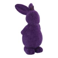 Hase Flock mit Krone, lila, 23 cm