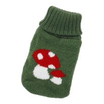 Strick-Taschenwärmer Pilz, grün, 13 cm