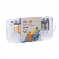 10er-Set Acrylfarben, 10 x 18 ml