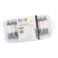 10er-Set Acrylfarben, pastell, 10 x 18 ml