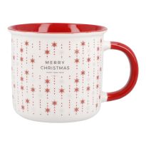 Becher Spruch/rot, Schnee, 360 ml