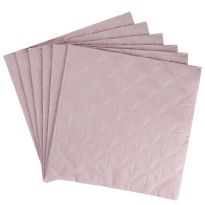 Serviette Artdeco, Prägung, altrosa, 16 Stück