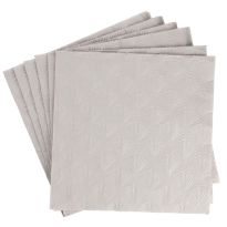 Serviette Artdeco, Prägung, taupe, 16 Stück
