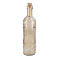 Vorratsflasche Korken, Relief/Rillen/Kreise/braun, 500 ml