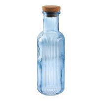Karaffe mit Korkdeckel, blau, 1000 ml