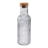 Karaffe mit Korkdeckel, grau, 1000 ml