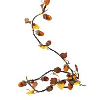 LED-Lichterkette Eichel, Blatt, 15er