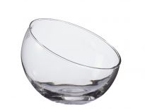 Glas-Kugelvase Schrägrand, Höhe 13 cm