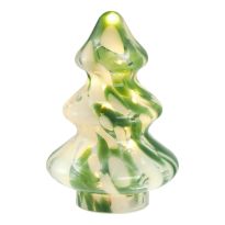 LED-Tanne Sprenkel, grün/weiß, 20 cm