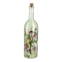 LED-Flasche Vogelgesang, grün, 32 cm