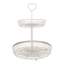 Etagere Nostalgie, 2 Körbe, taupe, 35 cm