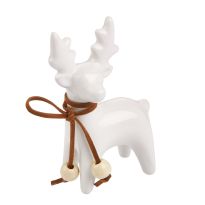 Rentier Schleife, weiß, 9 cm