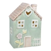 LED-Haus Frühling, mint, 17 cm