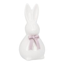 Hase mit Schleife, lila, 11.5 cm