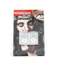 2er Set Kontaktlinse Grusel, White Zombie