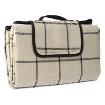 Picknickdecke Karo, beige, 130 x 170 cm