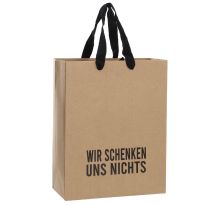 Geschenktüte Kraft, Wir schenken uns nichts, 22 x 28 cm
