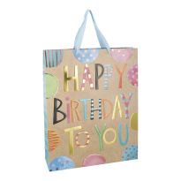 Geschenktüte Geburtstag, Birthday/Kreise, 33 x 41 cm