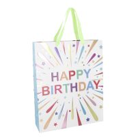 Geschenktüte Geburtstag, Birthday/Sterne, 33 x 41 cm