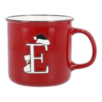 Becher Buchstabe/Weihnachten, E/weiß, 540 ml