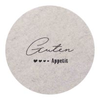 Platzset Filz, Guten Appetit/beige, 33 cm