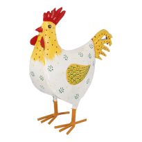 Hahn Tim, weiß/gelb/grün, 25 cm