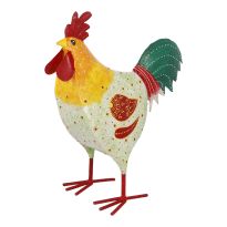 Huhn Oskar, gelb/grün, 36 cm