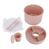 Lunchbox, rund, rosa, 12 cm