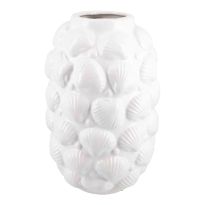 Vase Muscheln, weiß, 25 cm