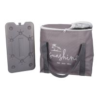 Kühltasche mit Kühlakku, Spruch, grau
