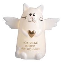 LED-Schutzengel Katze, gold, 10.5 cm