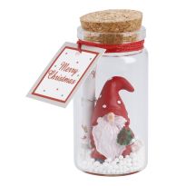 Wichtelgeschenk Gutscheinflasche, Wichtel/rot