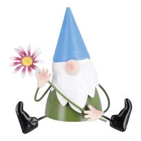 Zwerg Blume, sitzend/grün/blau, 14.3 cm