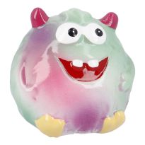 Spardose Mini, Monster, lila/mint, 6 cm
