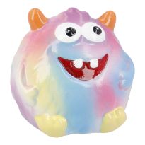 Spardose Mini, Monster, pastelllila/blau, 6 cm